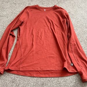 REI Co-op Women’s Long Sleeve Performance Top Rust Orange Size Medium